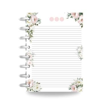 Imagem de Refil Para Caderno de Disco Sistema Inteligente | Arranjo de Flores (M+ 10 Furos)