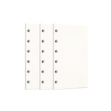 Imagem de Zelten Pacote com 3 refis de papel perfurado com folhas soltas pontilhadas A7, 135 folhas/270 páginas, para fichário de 6 furos, organizador pessoal, diário, agenda recarregável