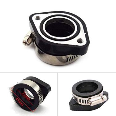 Imagem de 28 mm 35 mm Carburador Flange Intake Pipe Adapter Manifold Boot para VM24 Manifold Intake Top Bike Solid