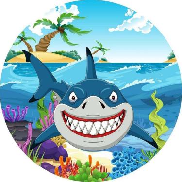 Imagem de Painel Redondo 3D Sublimado Fundo Do Mar Frd-2495