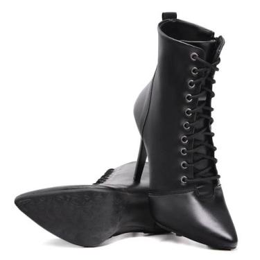 Imagem de Botinha Coturno Feminino de Salto Alto Fino Lançamento Top - Novo Habi