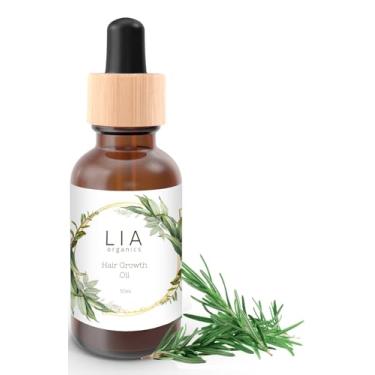 Imagem de Lia Organics Hair Growth Oil - Organic, Vegan, Cruelty-Free - Rosemary, Castor, Pumpkin Seed, and Amla for Thick, Healthy Hair - 1.70 Fl Oz (Pack of 1)