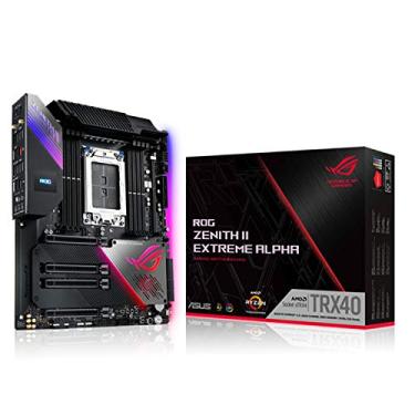Imagem de ASUS Placa mãe ROG Zenith II Extreme Alpha TRX40 Gaming AMD 3ª geração Ryzen Threadripper sTRX4 EATX com 16 Infineon Power Stages, PCIe 4.0, Wi-Fi 6