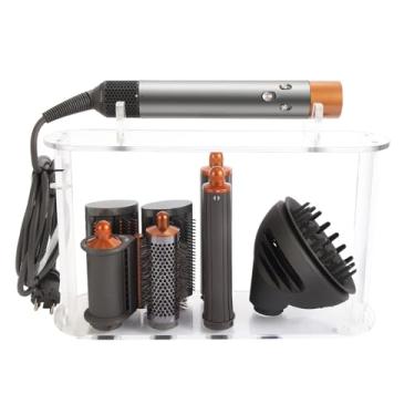 Imagem de GENCAM Suporte de armazenamento de mesa compatível com Dyson Airwrap i.d, organizador de acrílico compatível com Dyson Airwrap Multi-Styler para casa de banho e cabeleireiro