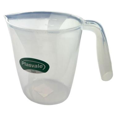 Imagem de JARRA GRADUADA TRANSPARENTE 1L JARRA MEDIDORA 16x14,5x9CM - PLASVALE