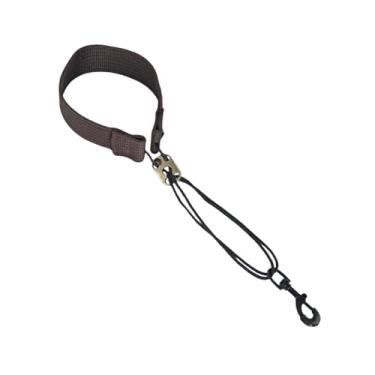 Imagem de menolana Correia de pescoço para sax, acessório profissional leve e resistente para instrumentos, correia confortável para sax com gancho para soprano, tenor e, Marrom