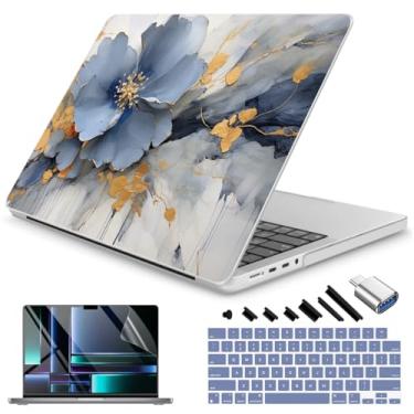 Imagem de Teryeefi Capa rígida de impressão 3D compatível com MacBook Pro de 16 polegadas, M4 M3 M2 M1 Chip Pro Max 2025 2024-2021, serve para modelos A3403 A3186 A2991 A2780 A2485 com adaptador tipo C e