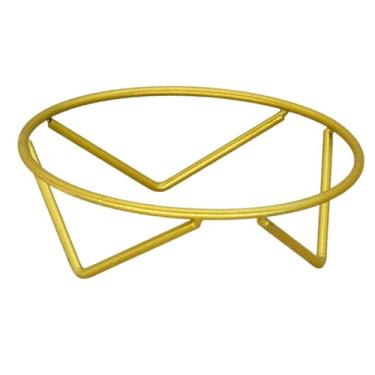 Imagem de simhoa Suporte para bolas de futebol, suporte versátil para exibição em metal, economizador de espaço, para futebol, rúgbi, futebol, loja, academia, , Ouro