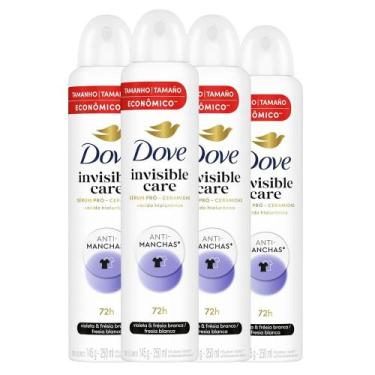 Imagem de Kit Desodorante Aerosol Dove Invisible Dry 250ml - 4 unidades