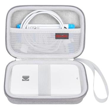 Imagem de Elonbo Estojo De Transporte Para Impressora Fotográfica Instantânea Kodak Step Smartphone, Mini Portátil Colorida Sem Fio, Protetor Viagem, Bolso Malha Cabo Papel, Cinza