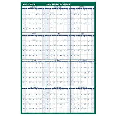 Imagem de AT-A-GLANCE Calendário apagável 2026, planejador de parede apagável a seco, 81 cm x 122 cm, extra grande, vertical, reversível (PM3102826)