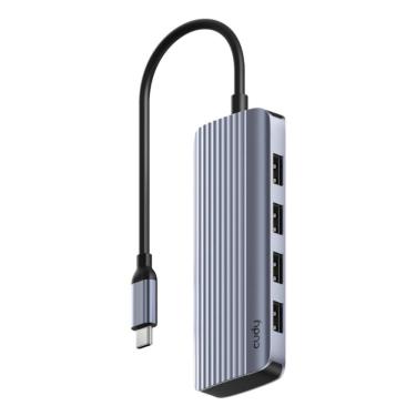 Imagem de Hub Adaptador 6 Em 1 Cudy UH500 Tipo-C Para HDMI 1.4 USB-A + USB-C - UH500 