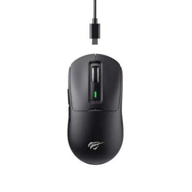 Imagem de Mouse Gamer Havit MS969SE Black, Tri-Mode, Bluetooth 5.1, Sem Fio 2.4GHz, Cabo USB, 6 Botões, Design Leve, Chip Nível Gamer, Até 8000 DPI, Preto