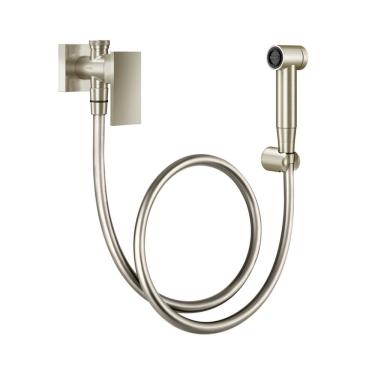 Imagem de Ducha Higiênica Docol New Edge 925644 Com Registro E Derivação Níquel Escovado