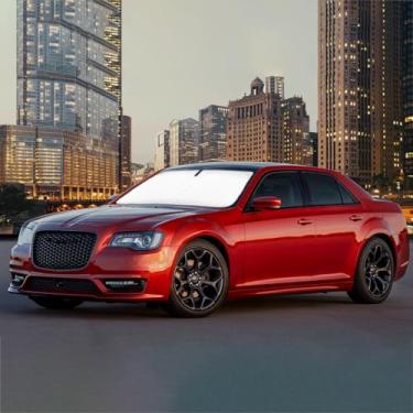 Imagem de Para-brisa para Chrysler 300 300C Persiana de janela frontal ajuste personalizado Chrysler 300 300C 2011-2024 2025 acessórios capa de para-brisa 4 camadas raios UV proteção contra calor protetor de
