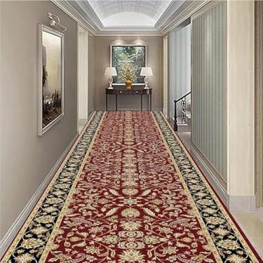 Imagem de Tapetes Estreitos Do Corredor Do Corredor, Corredores Longos Vermelhos Tradicionais Do Tapete Do Revestimento Protetor Antiderrapante Para Escadas Do Corredor Da Passag, 70×100cm/2.3ft×3.3ft