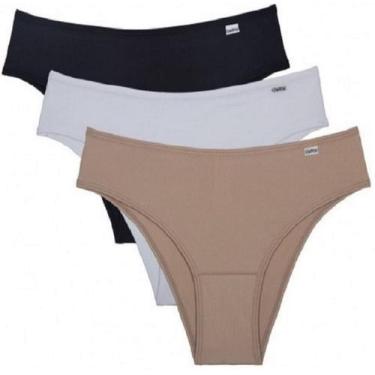 Imagem de Kit c/ 12 Calcinhas Biquini Microfibra Del Rio ref. 51509, Mousse/Bran