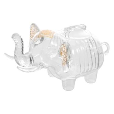 Imagem de VICASKY Cofrinho de vidro, cofrinho de elefante, transparente, caixa de dinheiro para economizar dinheiro, jarra de vidro, caixa de troca de lembrança, pote colecionável, recipiente de dinheiro para