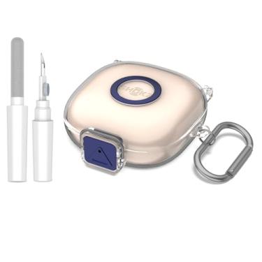 Imagem de [Trava segura] para capa SHOKZ OpenFit 2, capa protetora TUDIOW transparente TPU à prova de choque para novos acessórios de fones de ouvido SHOKZ OpenFit 2 com kit de limpeza e chaveiro (transparente)