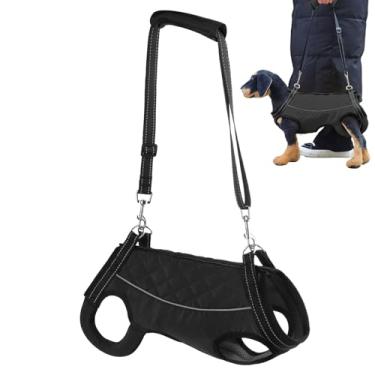 Imagem de Sling de Suporte para Cães - Arnês Refletor para Cães Idosos - Colete Ajustável Acolchoado Antifuga para Animais Lesados e Deficientes com Pernas Traseiras Fracas para Serviço e