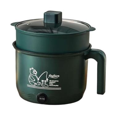 Imagem de WeiLaiKeQi Panela elétrica para arroz, panela elétrica portátil para uso doméstico, cabo antiaderente, faz sopa para ovos, macarrão para cozinhar bife e macarrão, com Vaporizador Pp