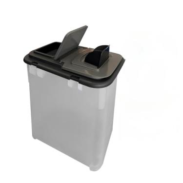Imagem de Pote Racao Pet Container Porta Ração 15KG, Pá Dosadora Com 35 Litros(Transparente)