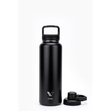 Imagem de Garrafa Térmica Isolada A Vácuo Versity Coldkeeper 1.2l Inox (Preto)
