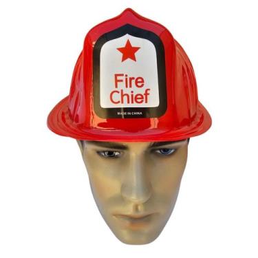 Imagem de Kit c/2 Capacete Bombeiro Vm Fantasia Festa Chápeu Fire Chief - generi