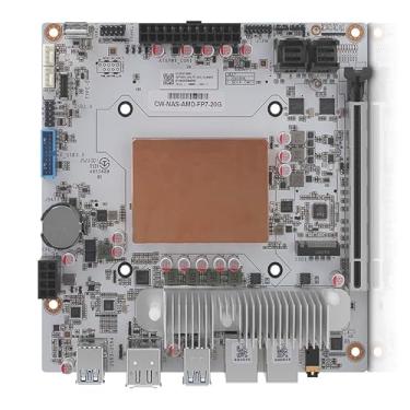 Imagem de Placa mãe NAS AMD Ryzen 7 8845HS, Firewall VPN Router DIY, 2 * LAN 10GbE, 2xDDR5, 2*M.2 NVMe PCIE X16, SFF8643 (8*SATA3.0), HDMI2.0 DP USB4 Type-C, ITX 17x17CM.+2×SFF8643 para 4 dados SATA. Cabo