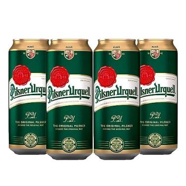 Imagem de Cerveja Tcheca Pilsner URQUELL Lata 500ml (4 Latas)