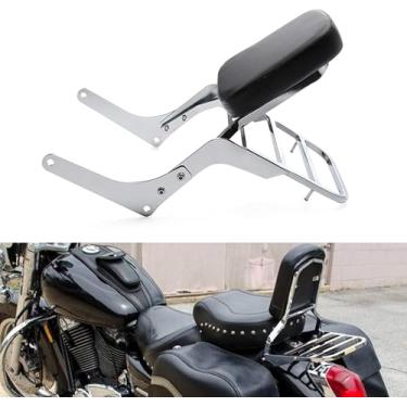 Imagem de Promise Faster Motocicleta Sissy Bar Encosto + Suporte de Bagagem Compatível com/Substituição para Honda CA250 Rebel 250 CMX250 Heavt-Duty