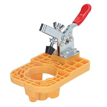 Imagem de lyrlody Localizador de Abertura Dobradiça de 35 Mm, Posicionamento Rápido, Design Portátil Leve para o Abridor de Orifícios de Madeira Hardware de Instalação do Armário de Porta de (Amarelo)