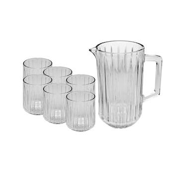 Imagem de Conjunto 7 Peças Copos com Jarra Wolff Bangkok Cristal Sofisticado