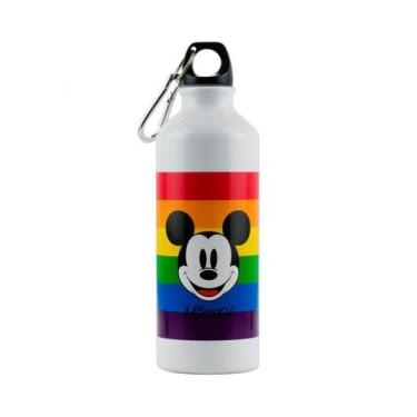Imagem de Garrafa Alumínio Mickey 500ml ArcoÍris  Produto Oficial Disney - Taime