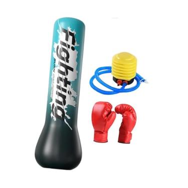 Imagem de UGPLM Saco de Pancadas para Crianças, Modelo Inflável, 59 Polegadas, Ideal para Boxe E Karatê, com Luvas