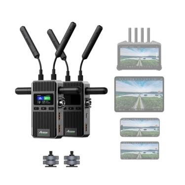Imagem de Accsoon Receptor transmissor de vídeo HDMI SDI sem fio CineView 2, banda dupla, alcance de 457 m, latência de 0,05s, transmissão ao vivo UVC, conversor de vídeo SDI para HDMI 1080p 60fps,