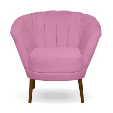 Imagem de Kit 02 Poltrona Pétala Flor Decorativa Suede Rose - Sonho das Poltrona