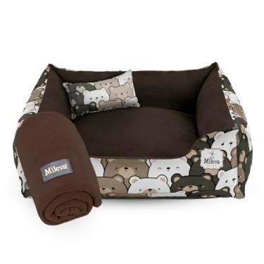Imagem de Cama Pet Camurça + manta 03 Peças - Coleção Ursos - Basic 1 (70x70 cm, Ursinho Ternura)