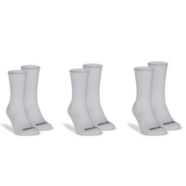 Imagem de Kit 3 Pares Meia Hoahi Cano Longo Masculina Sem Punho, Branco, 39-43