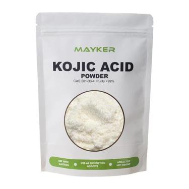 Imagem de Ácido kójico em pó MAYKER Pure 60g para clareamento de pele DIY
