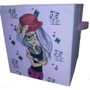 Imagem de Caixa Feminina Estampada Para Decoração E Organização - Estampa: Chapé