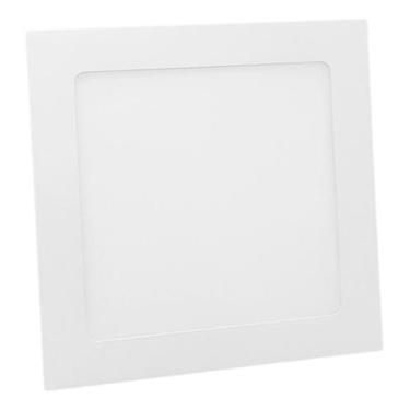 Imagem de Painel Led Embutir 17cm Quadrado 12w Frio 6500k - BRILIA, Branco, 110V