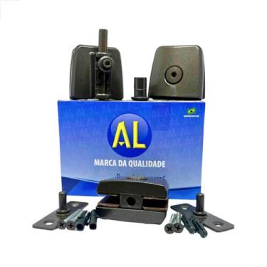 Imagem de Kit02 AL Janela Pivotante Vidro Alvenaria Blindex - Bronze