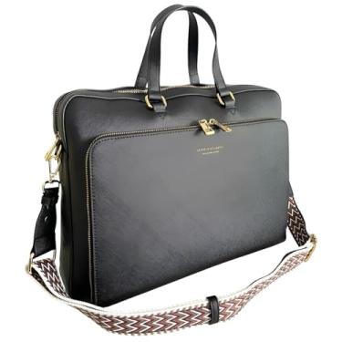 Imagem de Bolsa Pasta Mala Feminina Porta Notebook Laptop15,6 Polegadas Executiva Impermeável Para Alça De Mão Tiracolo Trabalho Escritório Negócios Viagem Moderna Sofisticada