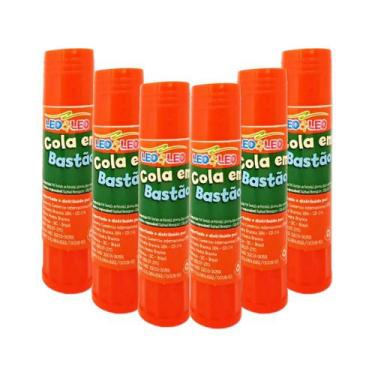 Imagem de Cola Bastão Escolar secagem rápida kit com 6 unidades de 10g - Leo e L