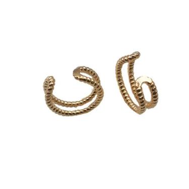 Imagem de Brinco Piercing Falso Pressão Argola Orelha Cartilagem - HHW, Dourado