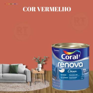 Imagem de Tinta de Parede Acrílica Cor Vermelho Coral Renova 800ml Premium Antim