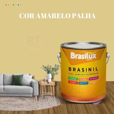Imagem de Tinta de Parede Amarelo Brasinil Acrílica Anti Mofo 3,2L - BRASILUX, A