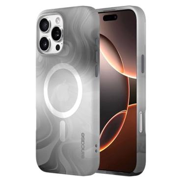 Imagem de Incase Capa Halo para iPhone 16 Hydro Dip MagSafe compatível com Apple iPhone 10 pés proteção contra quedas, capa protetora com alça de cordão, design elegante (fumaça lisa de óleo, iPhone 16 Pro Max)