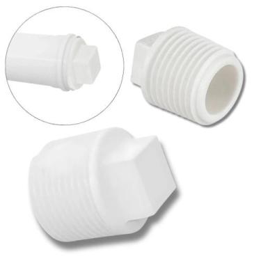 Imagem de Plug Tampão 3/4 Pol Tampa Roscável Em Pvc Branco - Kaztec